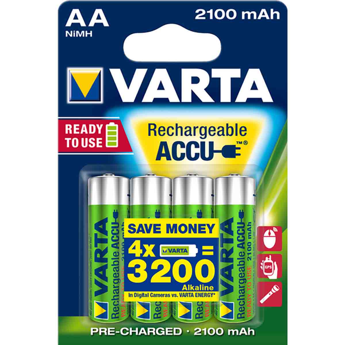 Accu VARTA LR6/AA - 2100mAh 1,2V /Qté 4