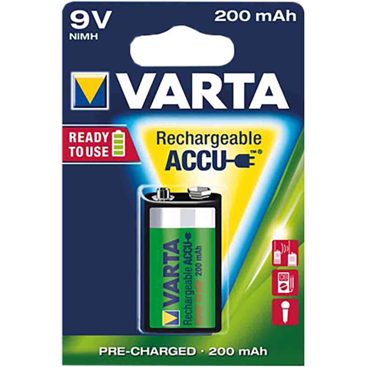 Accu VARTA rechargeable LR622 - 200mAh 9V