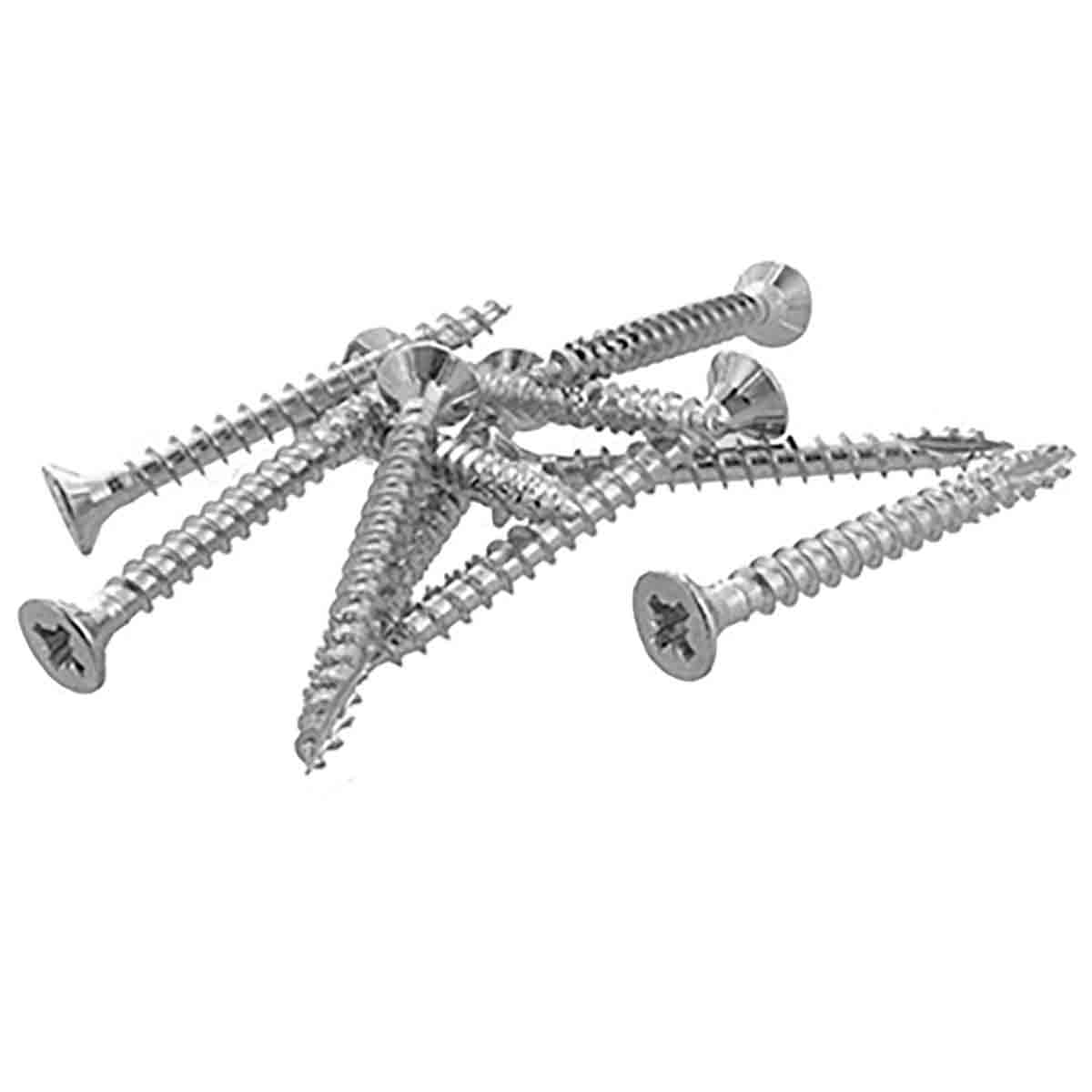 Vis bois et agglo fraisée POZI acier zingué blanc 3x30 /Qté 500