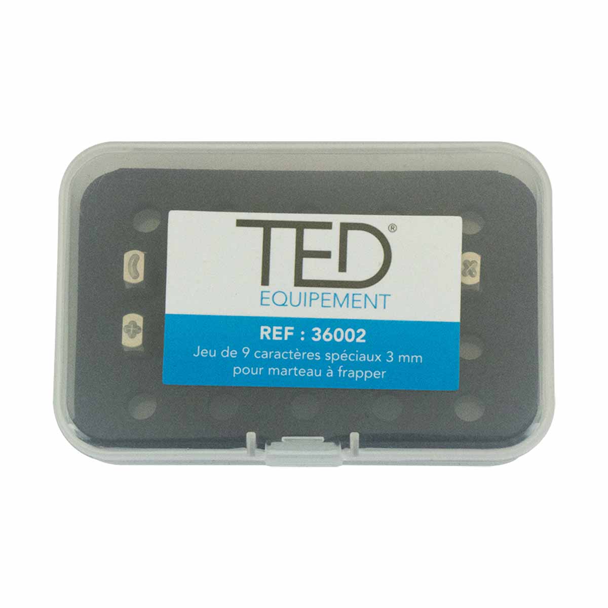 Jeu 9 caractères spéciaux 3mm pour marteau à frapper TED