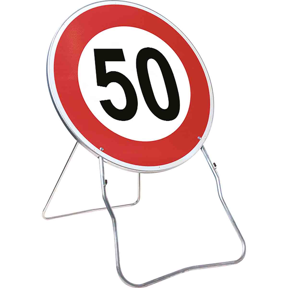 Panneau temp BK14 650 Cl.1 ''Limite de vitesse 50km/h'' + PL