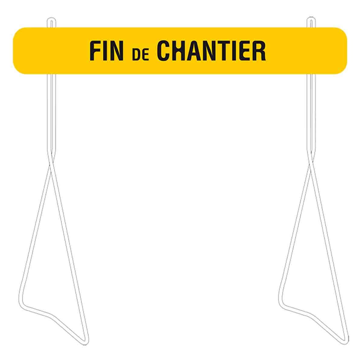 Panneau temp K2 1400x200 double face Cl.2 ''fin de chantier'' + bipie