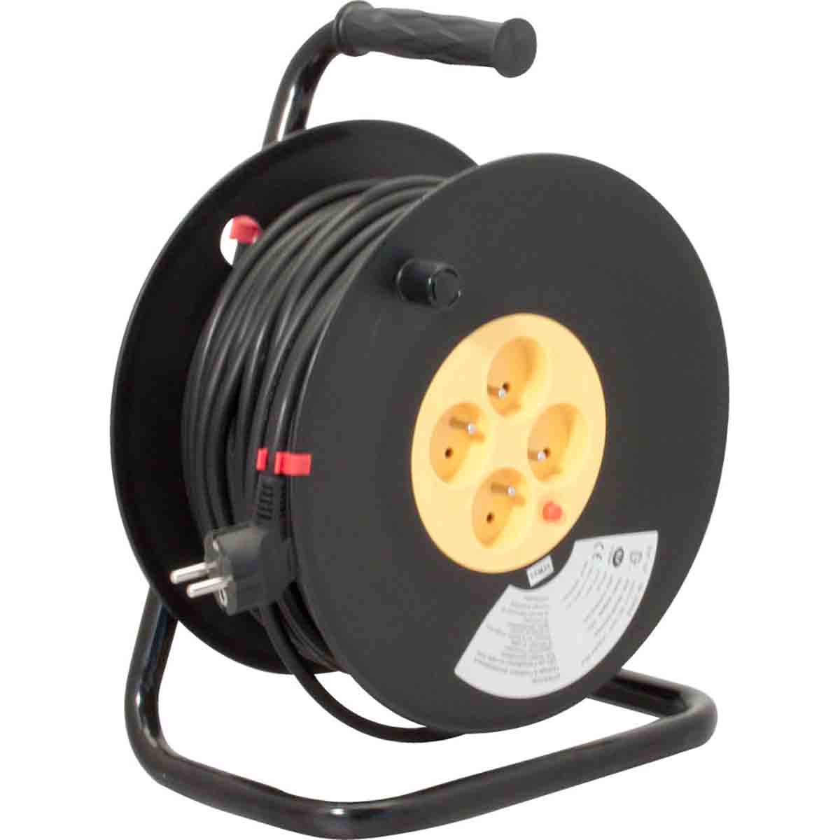 Enrouleur prolongateur élec Lg 40m H05VV-F 3G1.5mm²