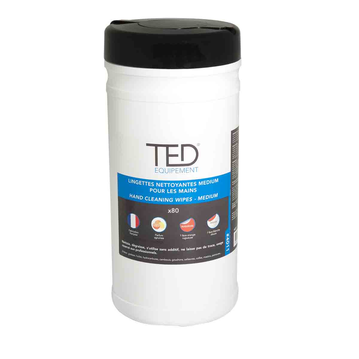 Lingettes nettoyantes multifonction TED Medium /Qté 80