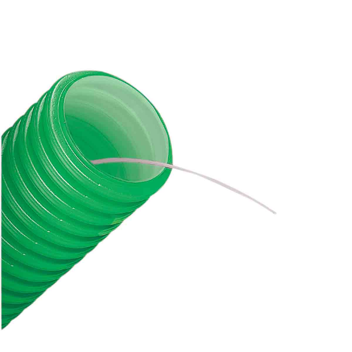 Gaine CALI verte + fil tire-aiguille + manchon - Ø40mm Lg 25m