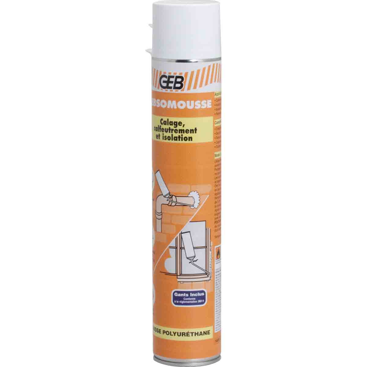 Bombe mousse polyuréthane avec buse /750ml