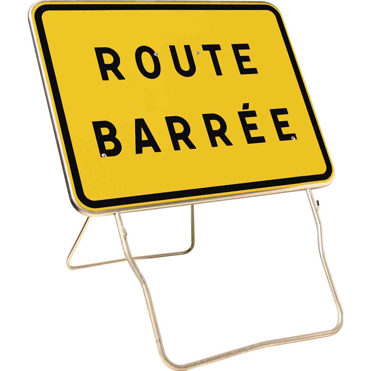 Panneau temp KC1 800x600 Cl.1 ''Route barrée'' + PL