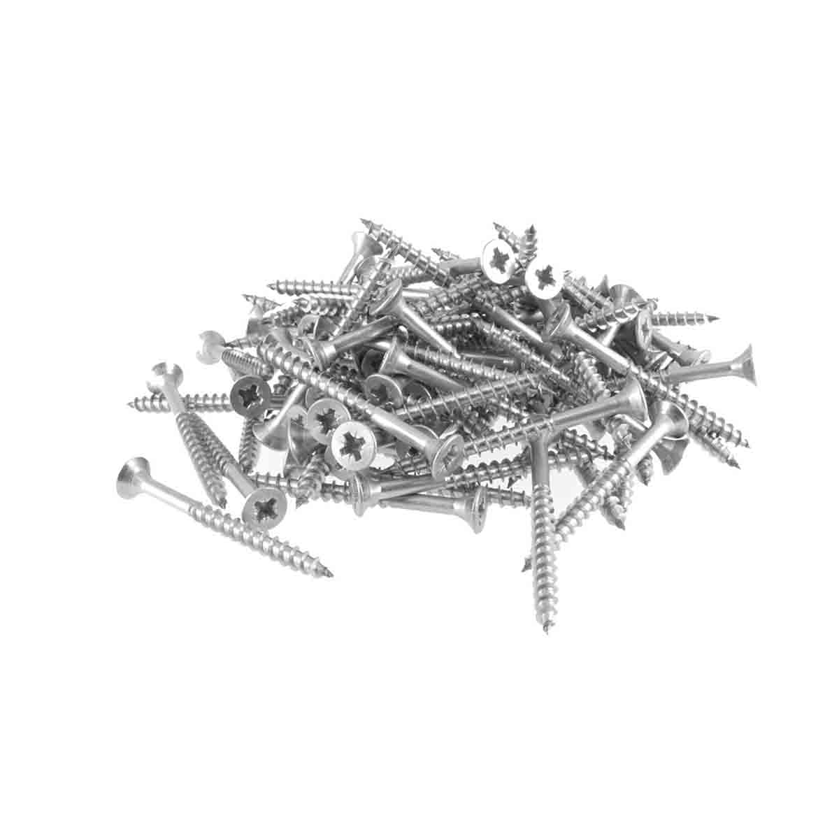 Vis bois et agglo fraisée POZI inox A2 5x40 /Qté 100