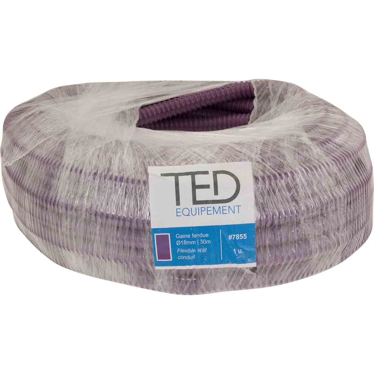Gaine fendue TED Ø18mm violette_Rl 30m