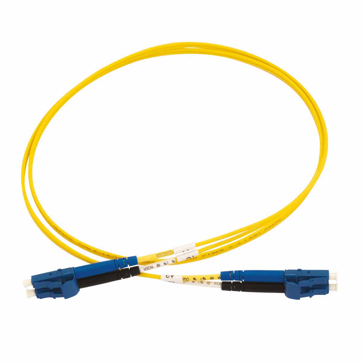 Cordon optique DX LC/UPC-LC/UPC G.657A2 Ø2,0mm Jaune Lg 2,0m