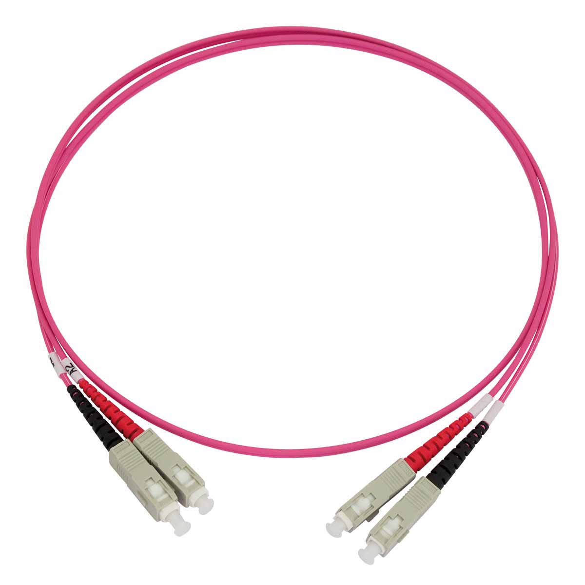 Cordon optique DX LC/UPC-LC/UPC OM4 Ø2,0mm Magenta Lg 3,0m