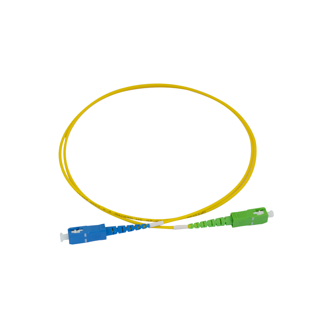 Cordon optique SX SC/APC-SC/UPC G.657A2 Ø2,0mm Jaune Lg 1m