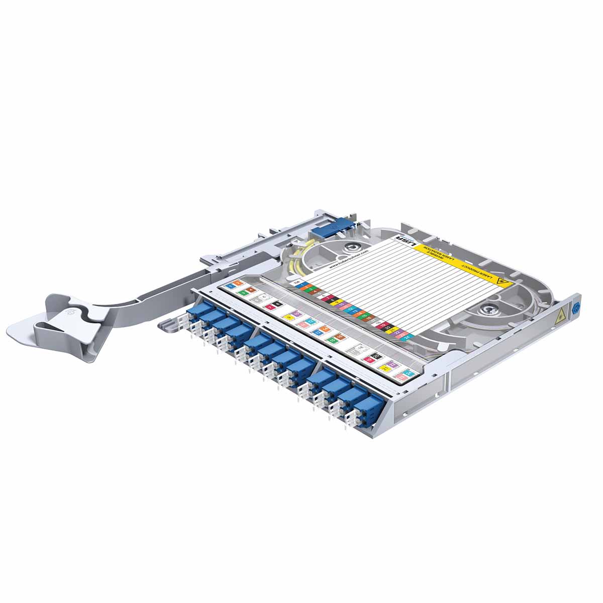 Cassette Lisa splicing ouv gauche 24FO 12 LC/UPC TIA G.652D SM H+S (8
