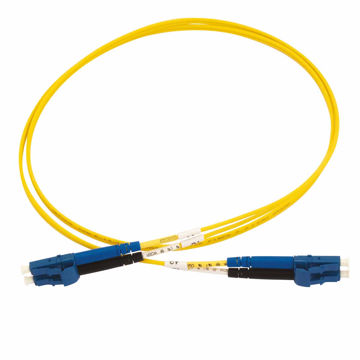 Cordon optique DX LC/UPC-LC/UPC G.657A2 Ø2,0mm Jaune Lg 10,0m