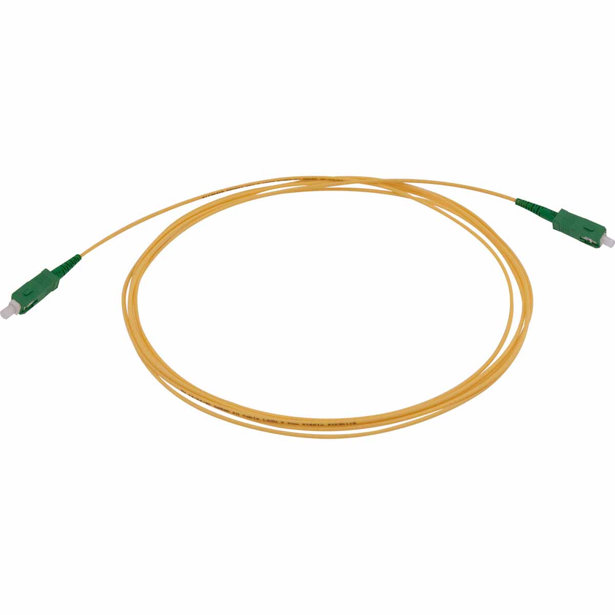 Cordon optique SX LC/APC-SC/APC G.657A2 Ø2,0mm Jaune Lg 10,0m