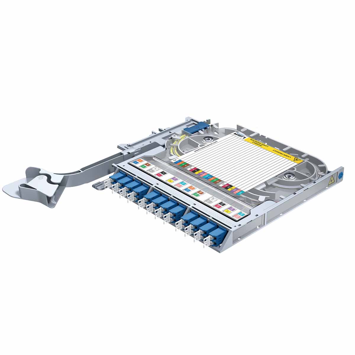 Cassette Lisa splicing ouv gauche 24FO 12 LC/UPC G.652D SM H+S (85088