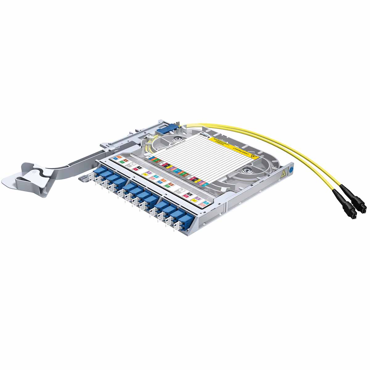 Cassette Lisa transition ouv gauche 24FO 12 LC/UPC 2xMTP12 TIA G.652D